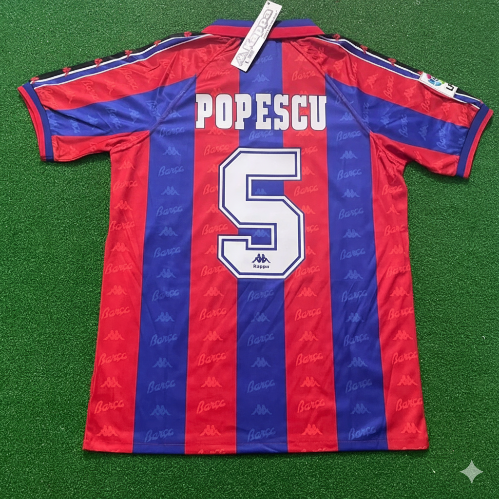 Gheorghe Popescu Barcelona 1996 1997 Retro Jersey