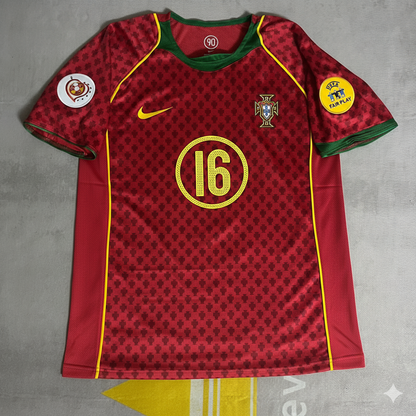 Ricardo Carvalho EURO 2004 Retro Home Red Jersey Trikot