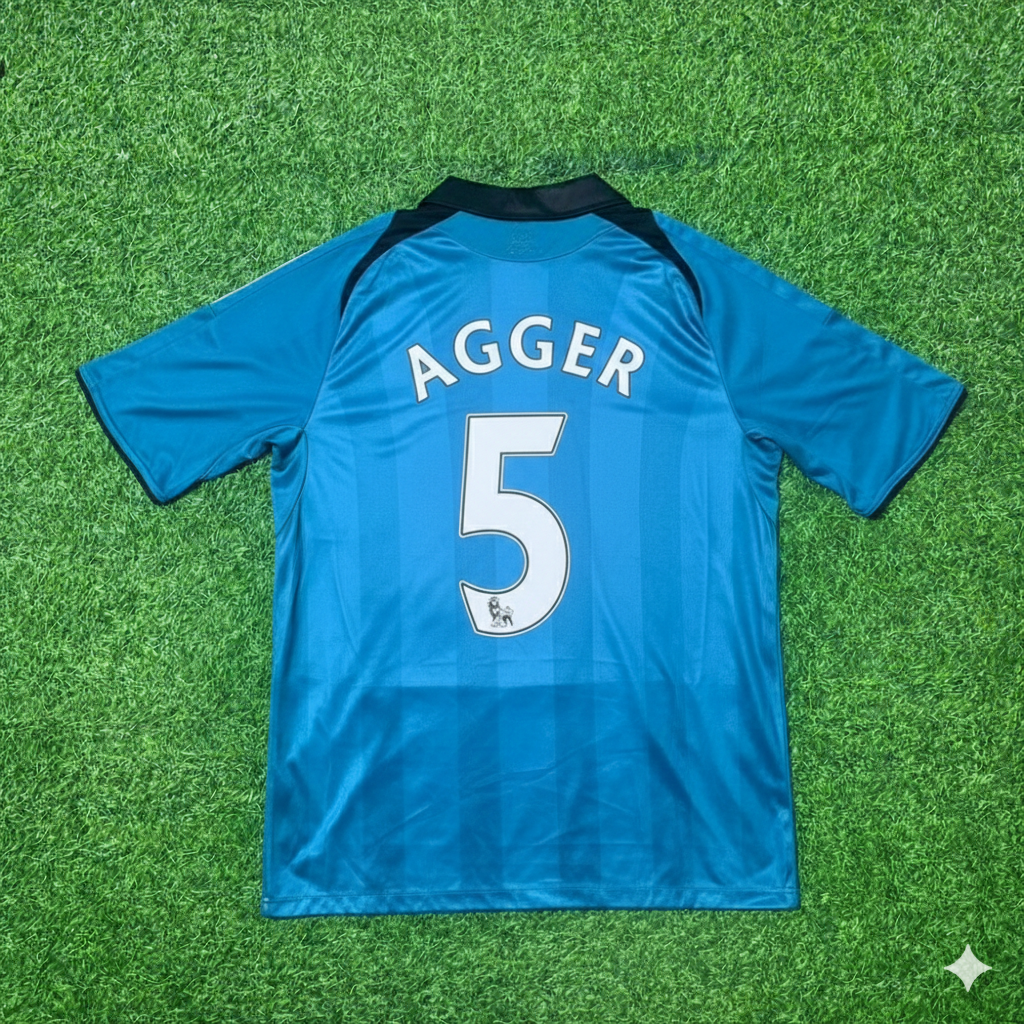 Daniel Agger Liverpool 2008–2009 Green Retro Football Jersey Kit