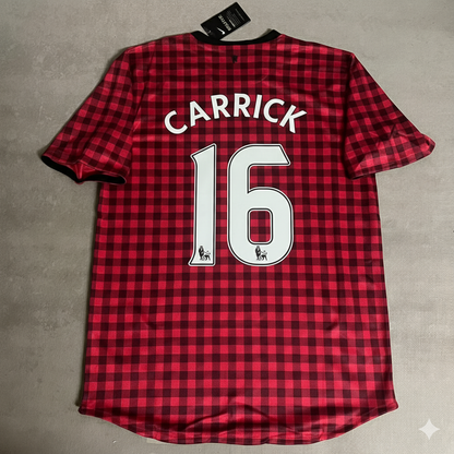 Michael Carrick Manchester United 2012 2013 Season Red Retro Jersey Maillot Trikot