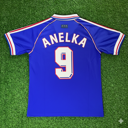 Nicolas Anelka France 1998 World Cup Retro Football Jersey Maillot Trikot Soccer Shirt