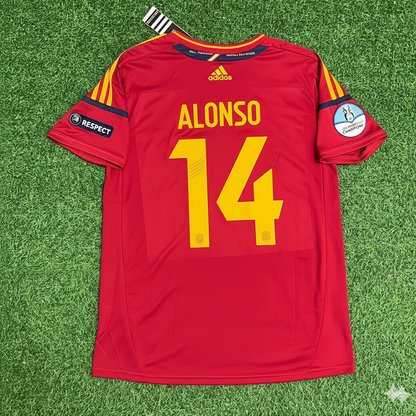 Xabi Alonso Spain EURO 2012 Final Retro Football Jersey Kit