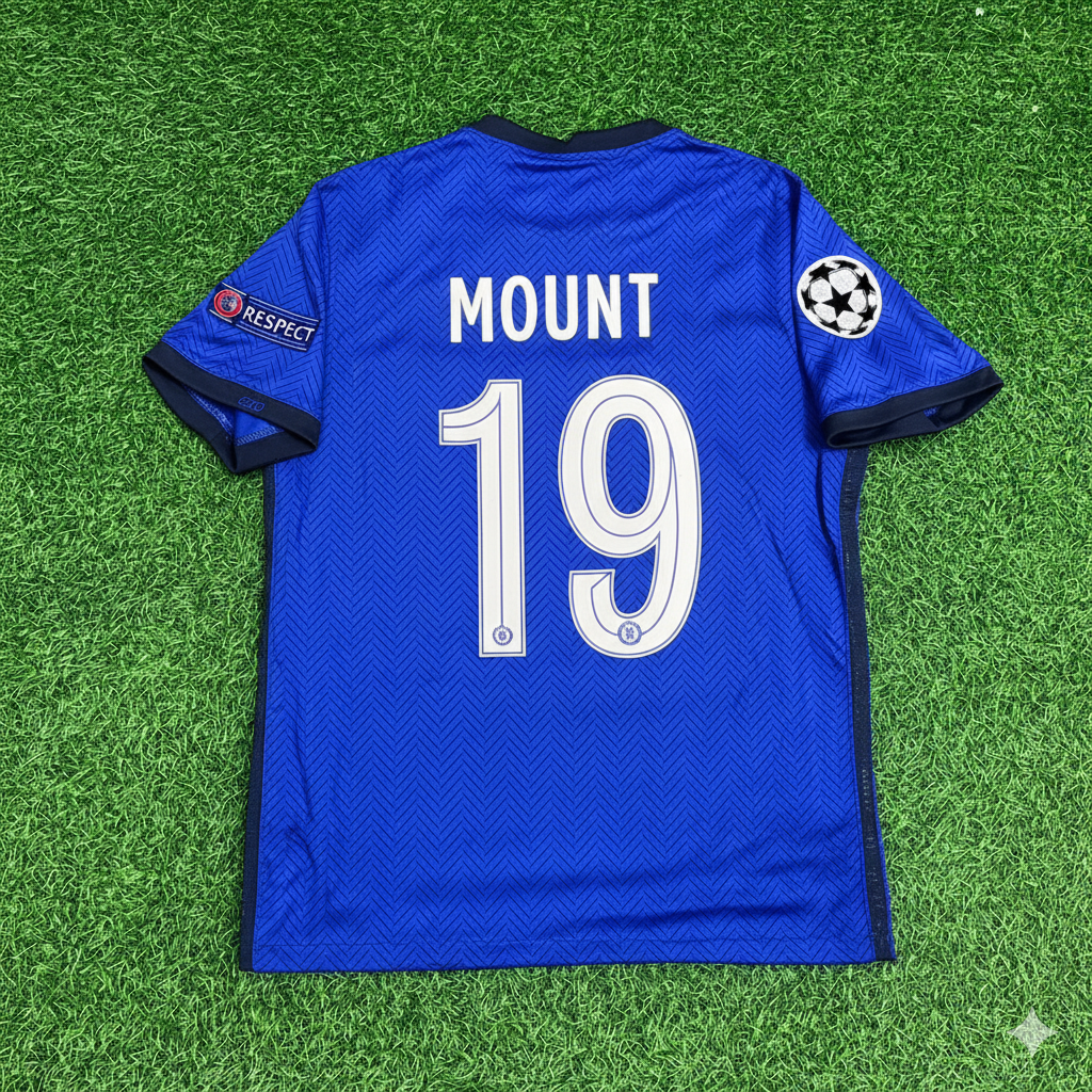 Mason Mount Chelsea 2021 Champions League Final Porto Blue Retro Kit Jersey Trikot Maglia Soccer Shirt