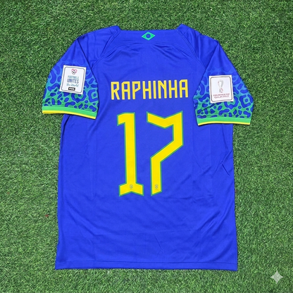 Raphinha Brazil 2022 World Cup Retro Football Jersey