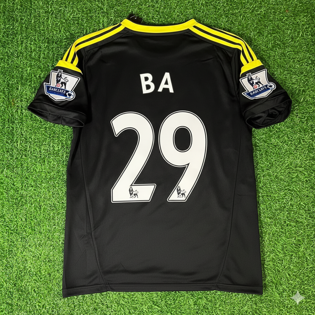 Demba Ba Chelsea 2012 2013 Schwarz Blau Retro Kit Jersey Trikot Maglia Maillot Fußball Shirtı