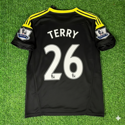 John Terry Chelsea 2012/13 Schwarz-Blaues Retro-Trikot Trikot Maglia Maillot Fußballshirt