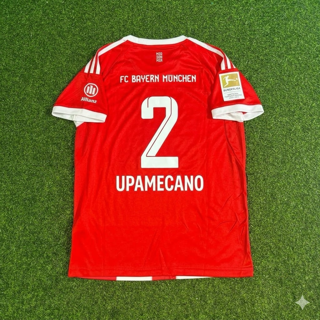 Dayot Upamecano #2 Bayern Munich 2026 Bundesliga Champions Football Jersey