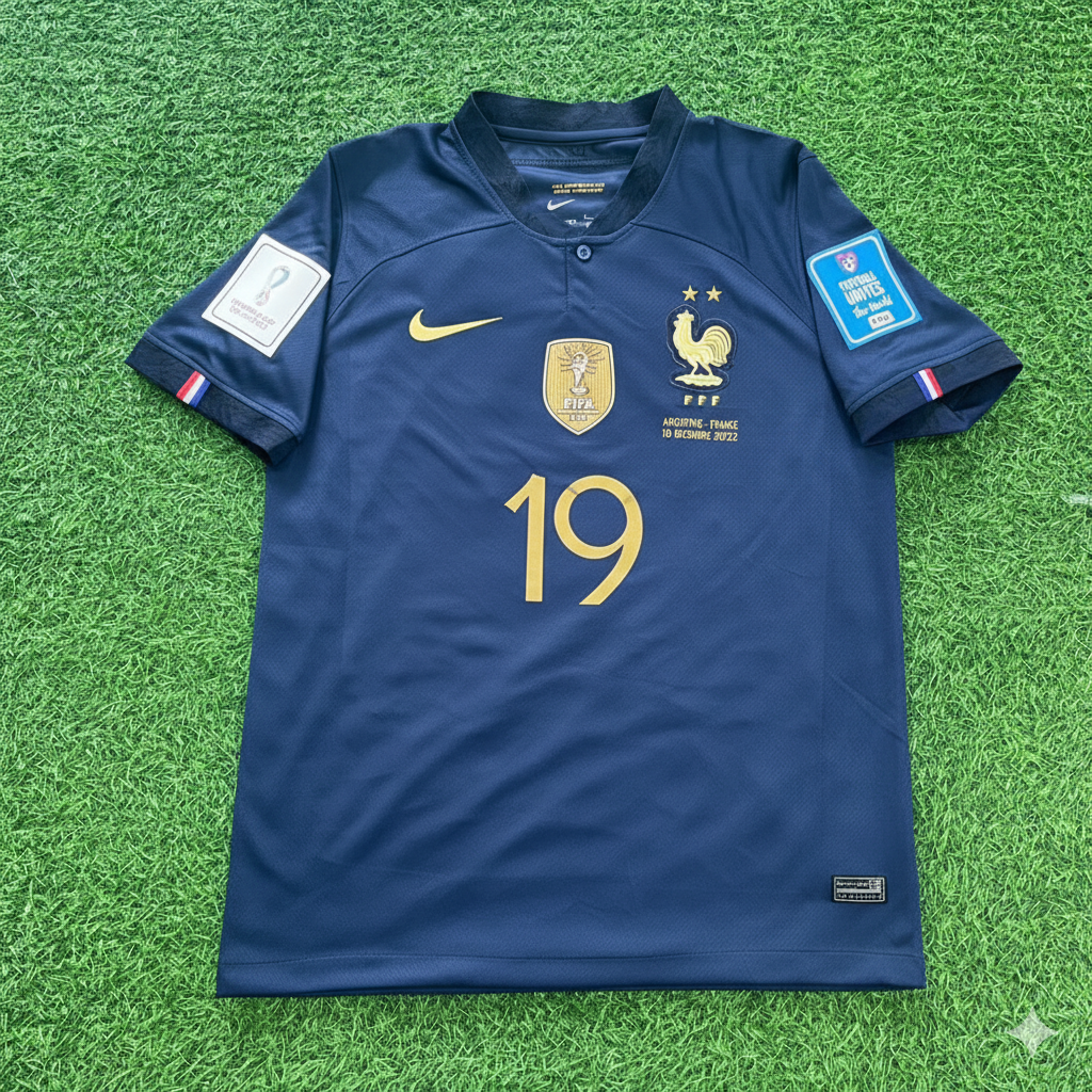 Karim Benzema France 2022 World Cup Final Retro Jersey Maillot Trikot Soccer Shirt