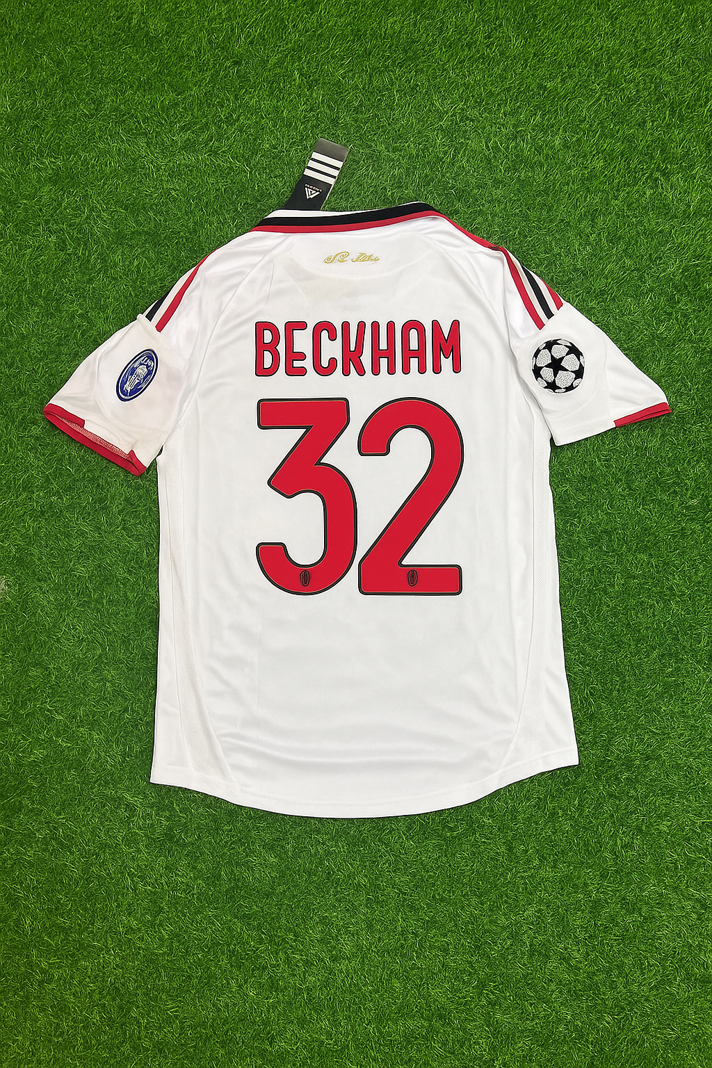 David Beckham Milan 2009 2010 Season White Retro Jersey Trikot Maillot