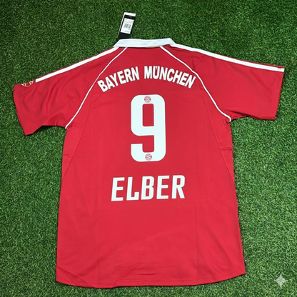 Giovane Elber Bayern Munich 2006/07 Maillot de football rétro rouge
