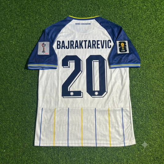 Esmir Bajraktarevic Bosnia and Herzegovina 2026 World Cup Away White Football Jersey