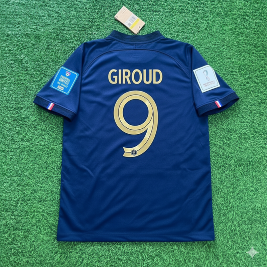 Olivier Giroud France 2022 World Cup Final Retro Jersey Maillot Trikot Soccer Shirt