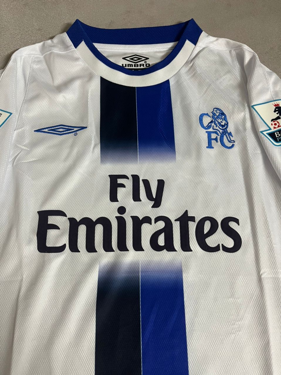 Didier Drogba Chelsea Away 2004 Retro Football Jersey with Premier League Patch