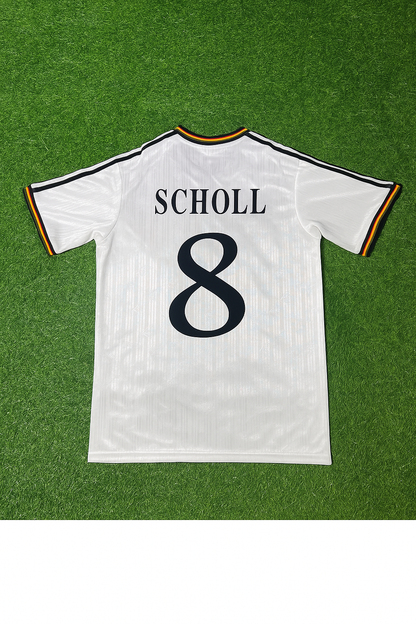 Mehmet Scholl Deutschland EM 1996 Finale Heim Retro Fußballtrikot Set