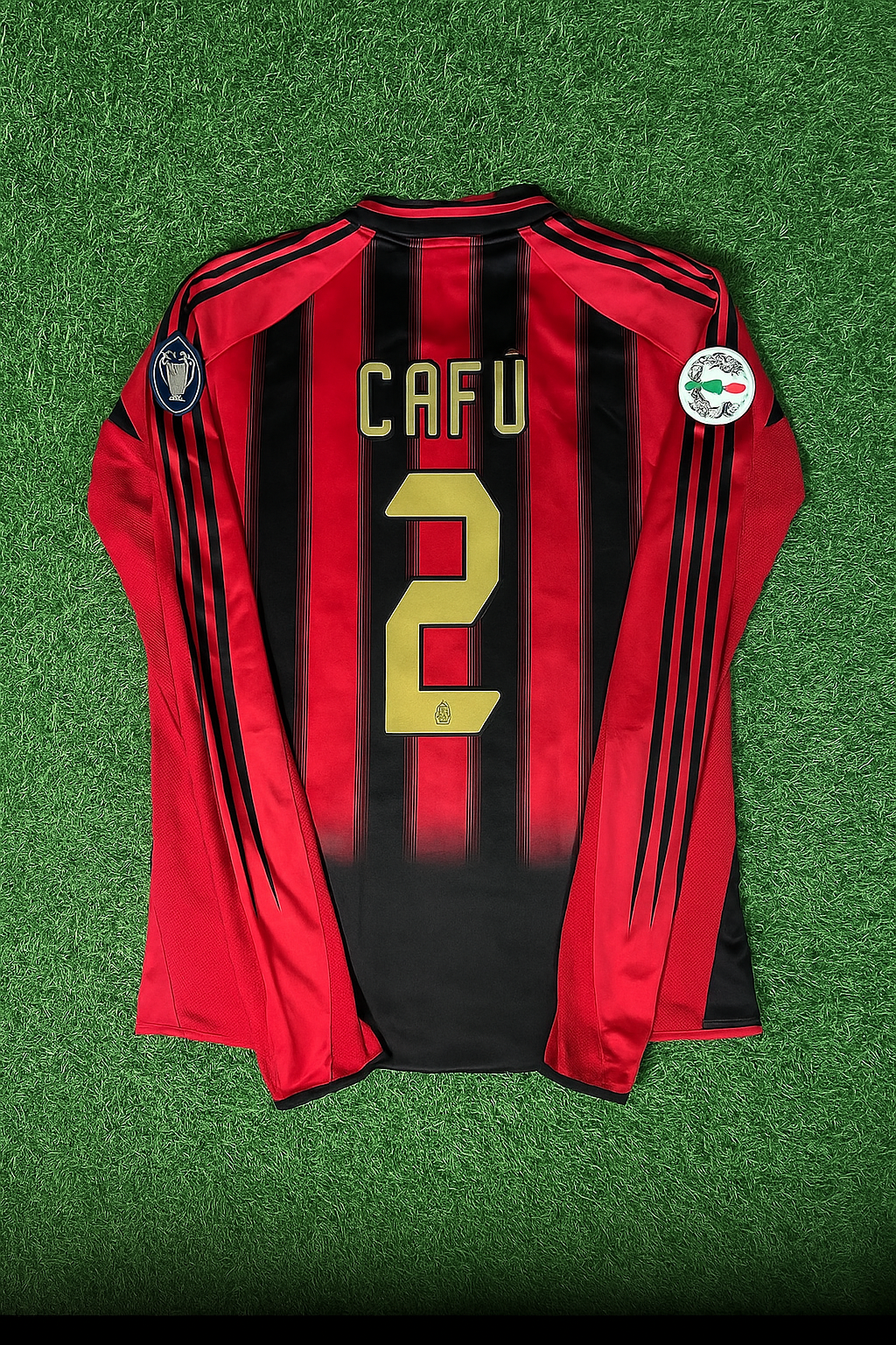 Maillot rétro domicile rouge et noir Cafu – Milan 2003/2004