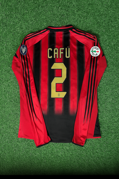 Maillot rétro domicile rouge et noir Cafu – Milan 2003/2004