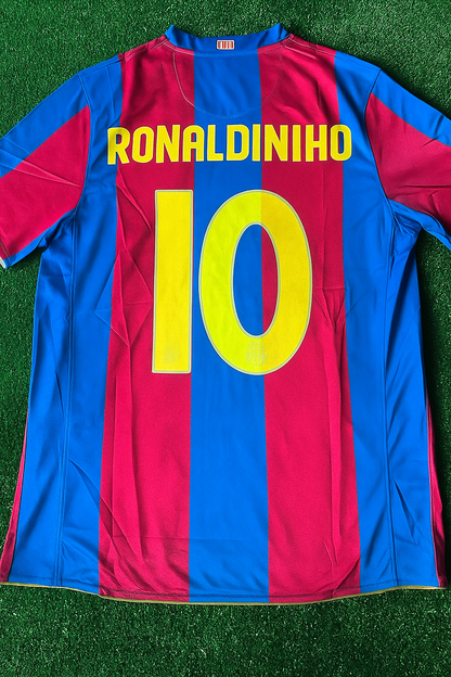 Ronaldinho Barcelona 2007 2008 Retro Jersey Maillot Trikot Maglia