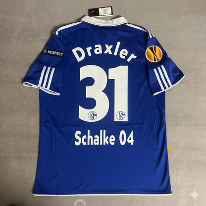 Julian Draxler Schalke 04 2011 2012 Retro Uefa Patch Football Jersey Trikot Maillot Soccer Shirt