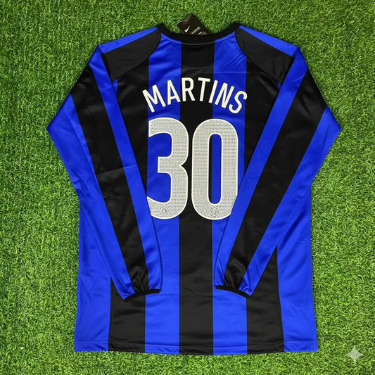 Obafemi Martins Inter Milan 2004-05 Retro Football Jersey Kit