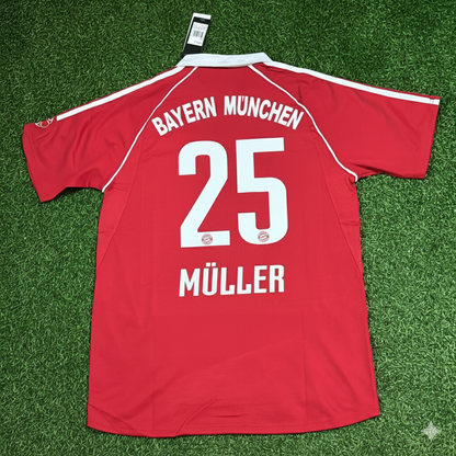 Thomas Müller Bayern Munich 2006/07 Red Retro Football Jersey Kit