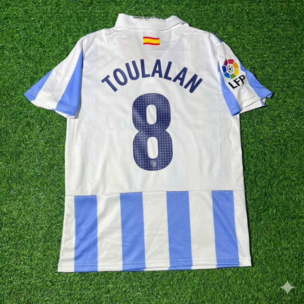 Jeremy Toulalan Málaga CF 2012/13 Retro Home Football Jersey Kit