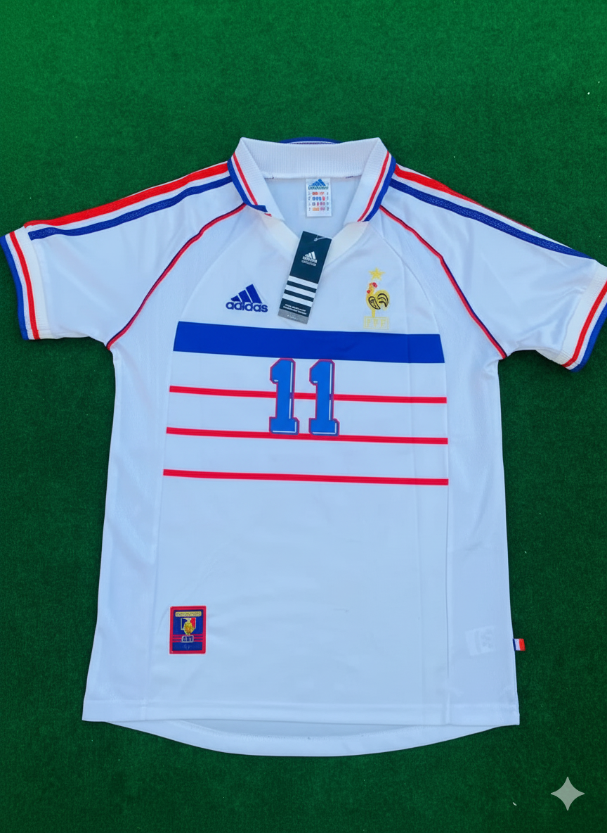 Robert Pires France 1998 World Cup Retro Jersey Maillot Trikot