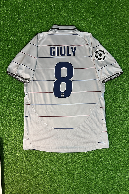 Ludovic Giuly 8 - Barcelona 2004/2005 Blue Garnet Retro Jersey Trikot