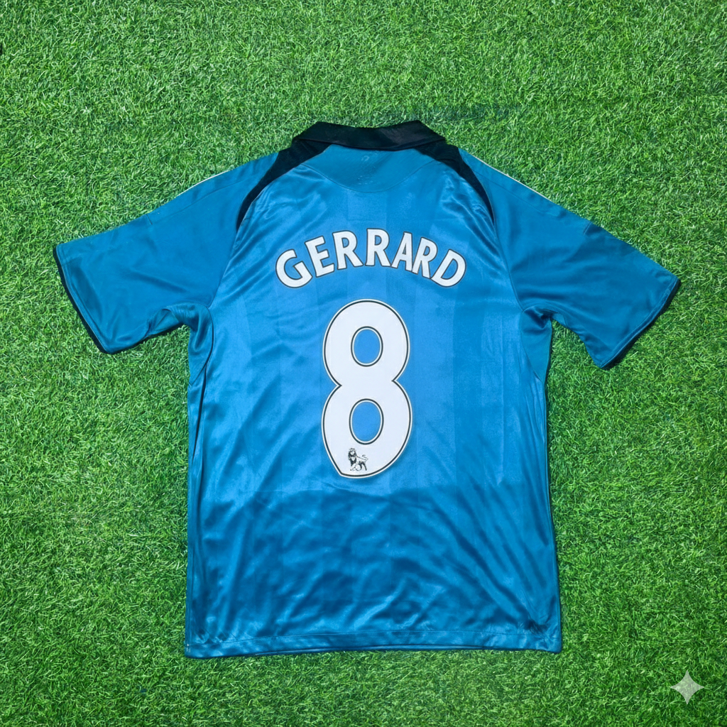 Steven Gerrard Liverpool 2008–2009 Green Retro Football Jersey Kit