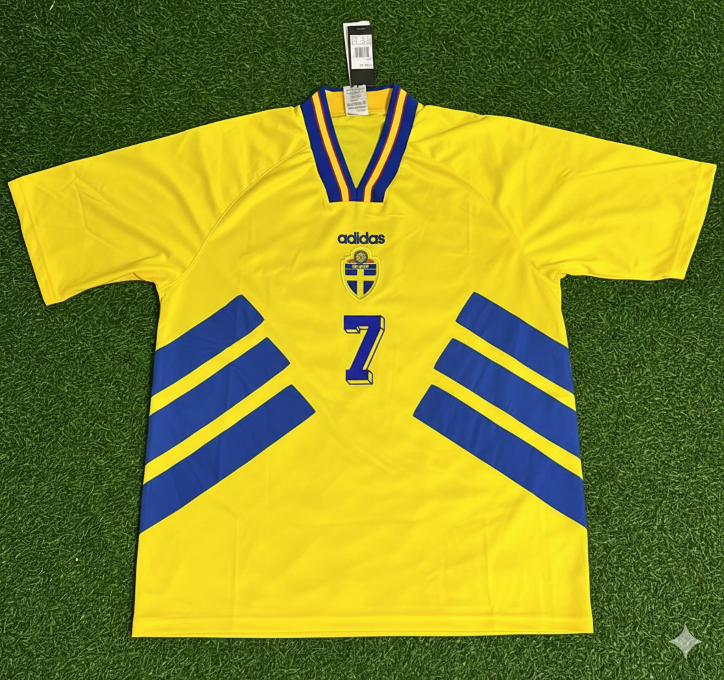 Henrik Larsson Sweden Retro Football Jersey Kit