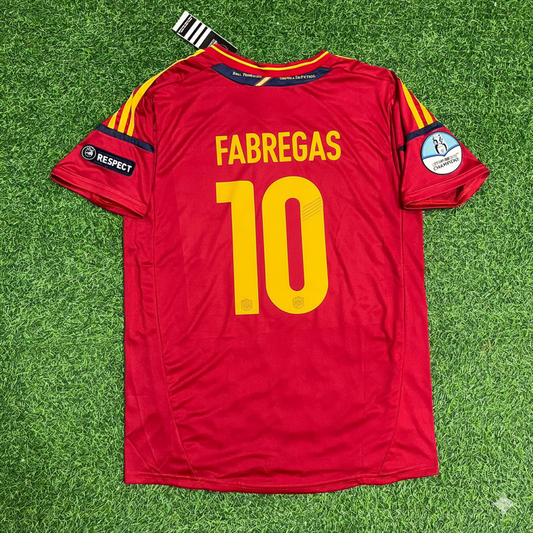 Cesc Fabregas Spain EURO 2012 Final Retro Football Jersey Kit