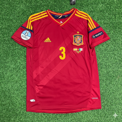 Gerard Pique Spain EURO 2012 Final Retro Football Jersey Kit