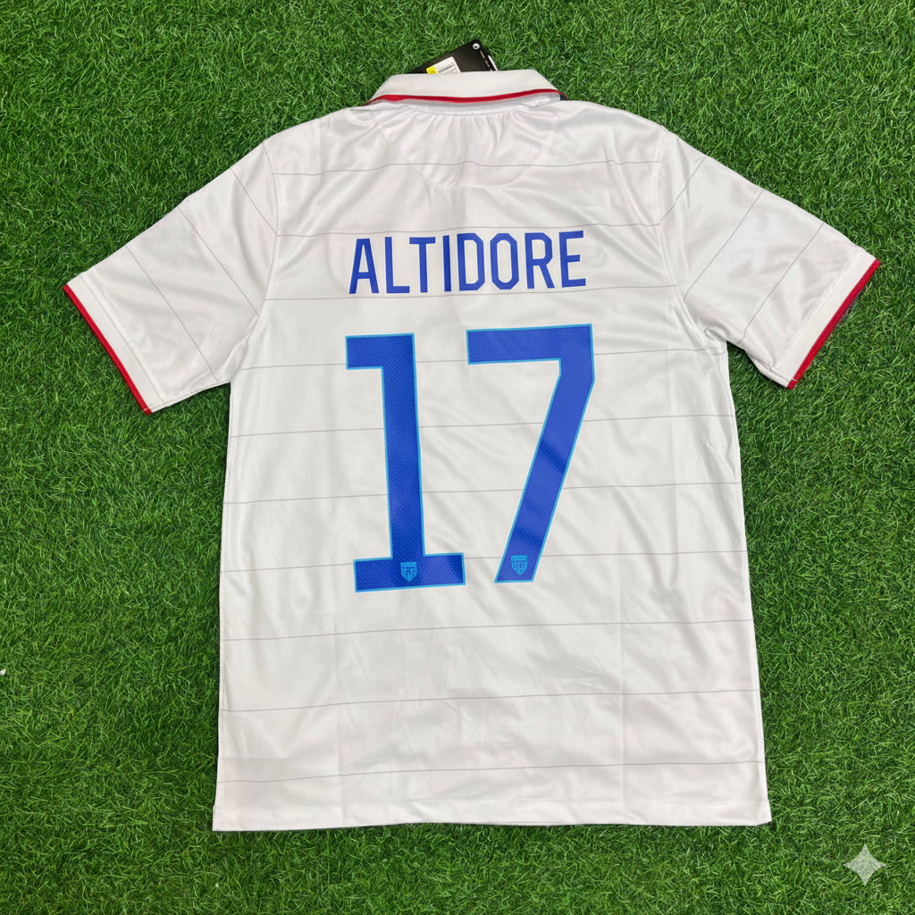 Jozy Altidore USA 2014 World Cup White Football Jersey Kit