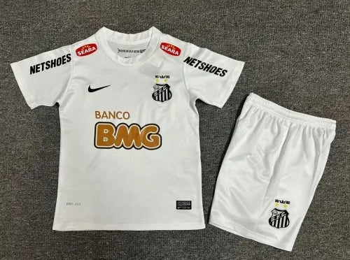 Neymar Jr Santos FC White Kid Children Set Retro Football Jersey