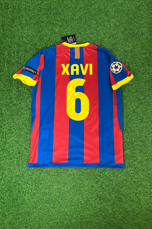Xavi Barcelona 2011 London Final Jersey Trikot Maillot Soccer Shirt