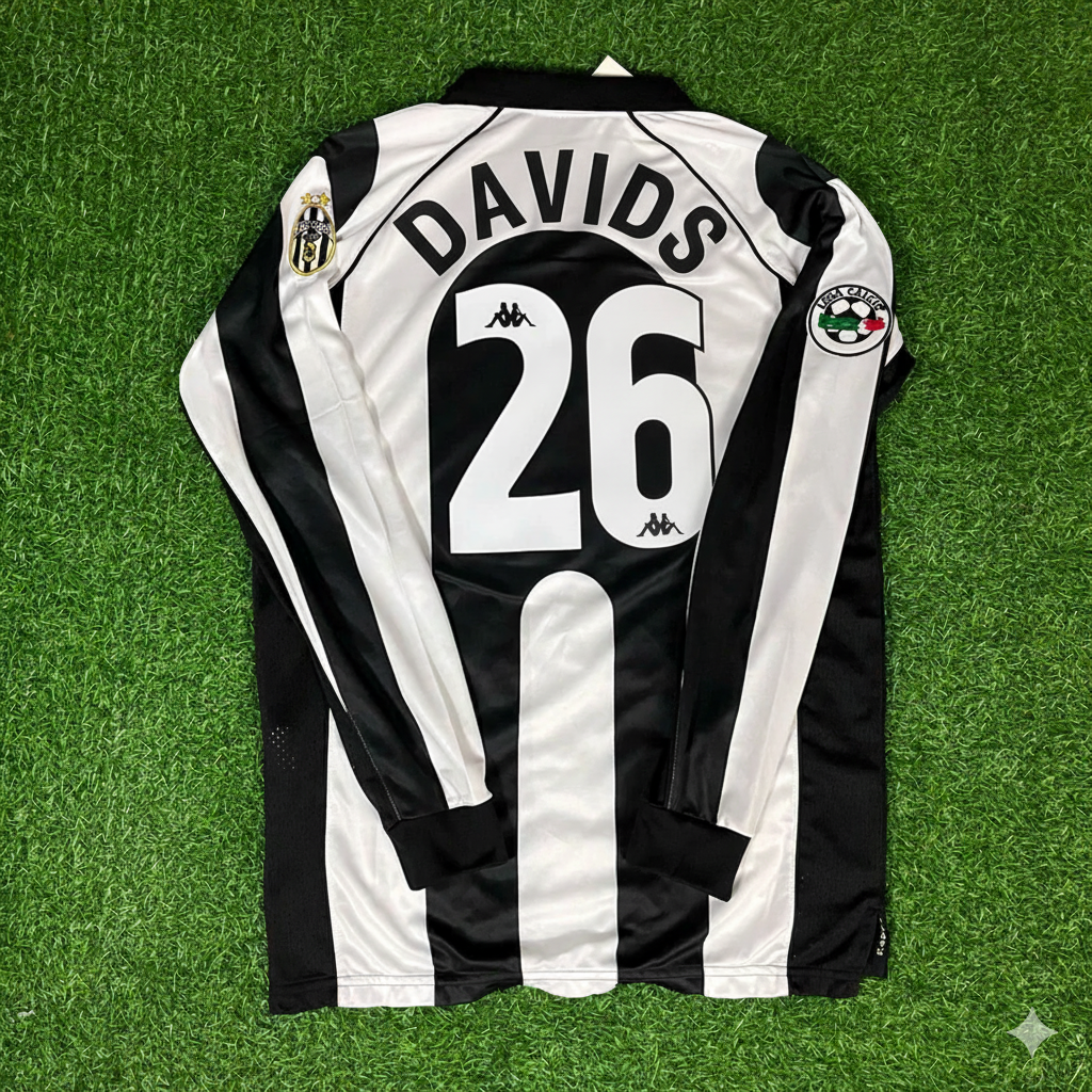 Edgar Davids 26 - Juventus Home 1997/1998 Retro Kit Jersey Maillot Trikot Soccer Shirt