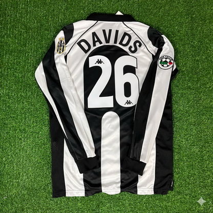 Edgar Davids 26 - Juventus Home 1997/1998 Retro Kit Jersey Maillot Trikot Soccer Shirt