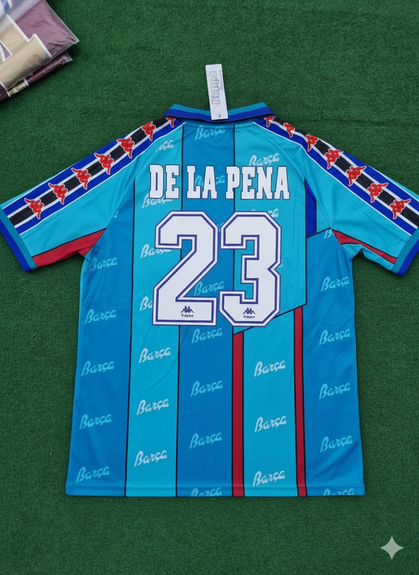 Ivan de la Pena Barcelona 1996 1997 Retro Football Jersey