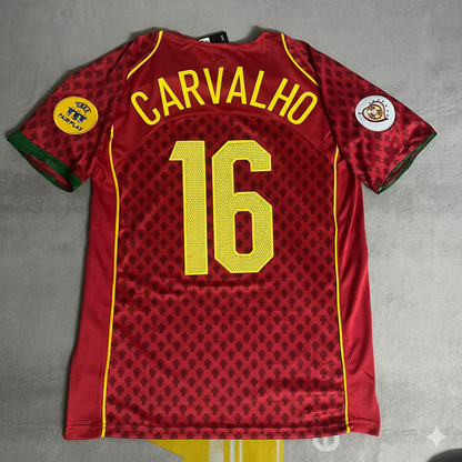 Ricardo Carvalho EURO 2004 Retro Home Red Jersey Trikot