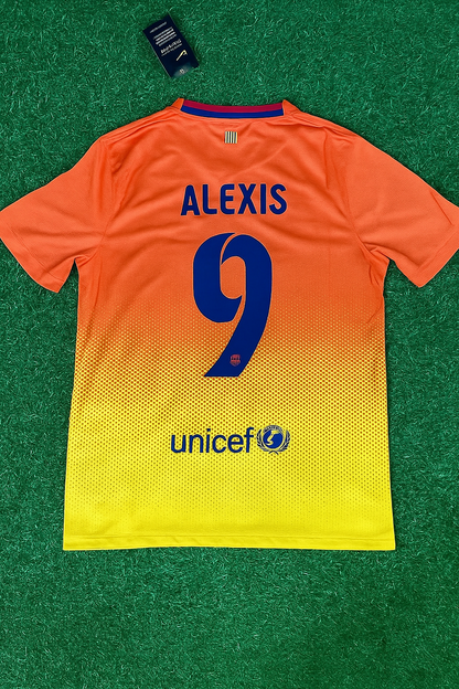 Alexis Sanchez 9 – Barcelona 2012–2013 Oranges Retro-Trikot – | Trikot | Maillot-Fußballtrikot