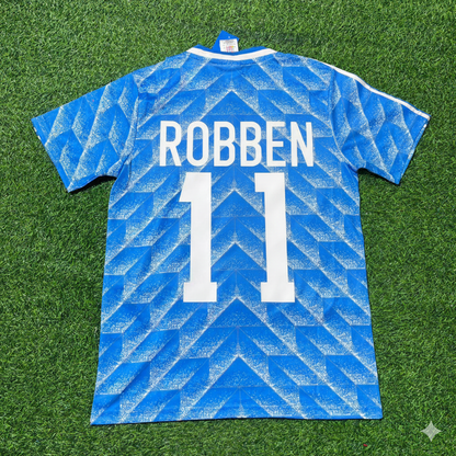 Arjeen Robben Netherlands Blue Retro Football Jersey Kit