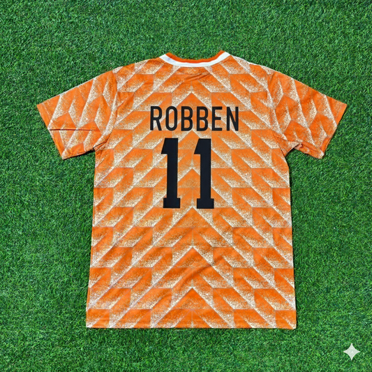 Arjeen Robben Netherlands Home Retro Football Jersey Kit