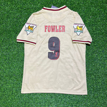 Robbie Fowler Liverpool 1996 1997 Retro Beige White Retro Jersey