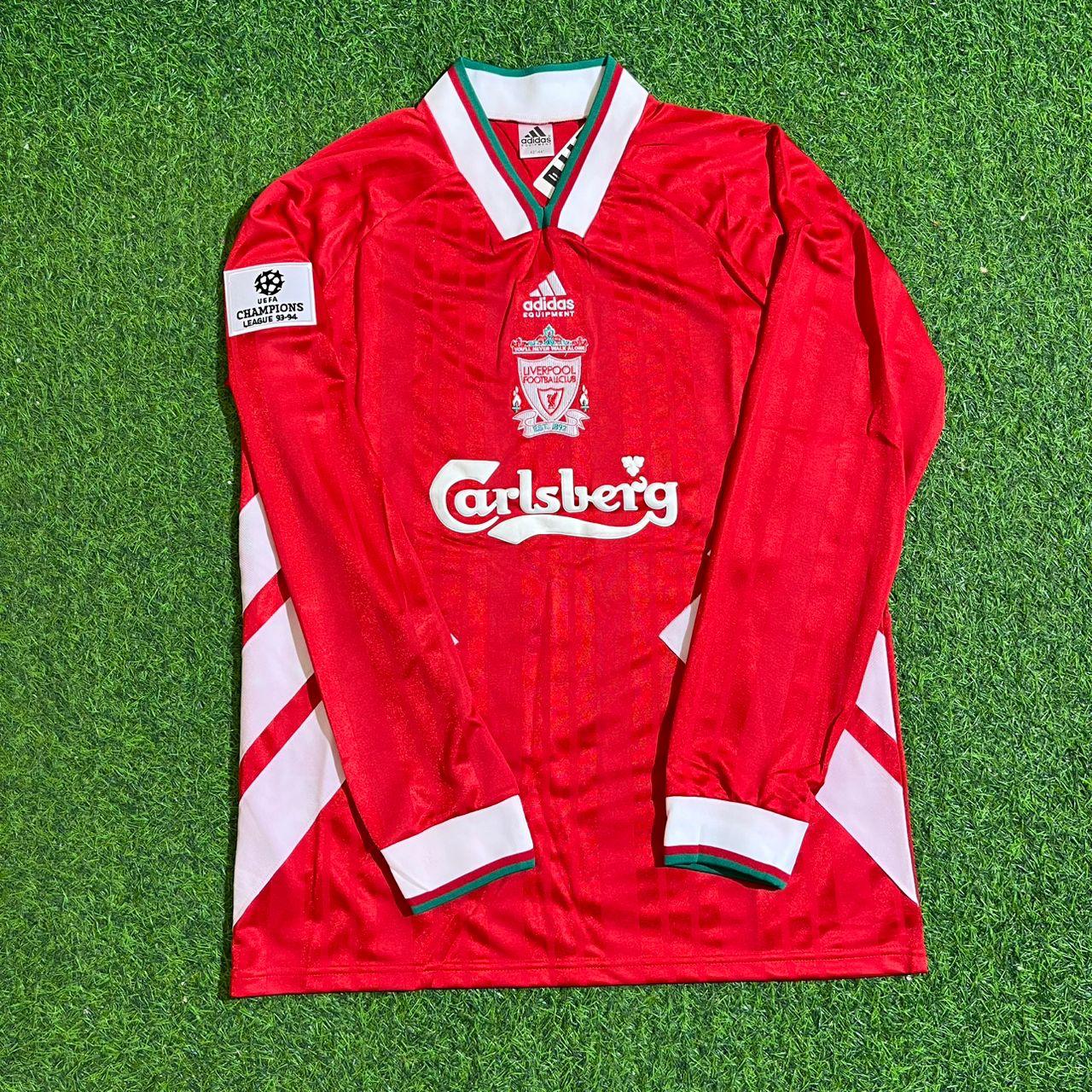 Robbie Fowler Liverpool Long Sleeve Retro Kit Jersey Trikot Maillot Soccer Shirt
