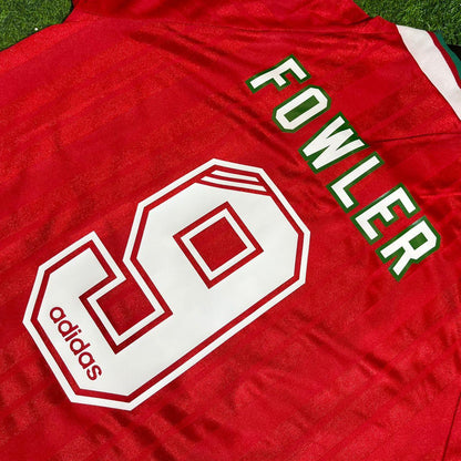 Robbie Fowler Liverpool Long Sleeve Retro Kit Jersey Trikot Maillot Soccer Shirt