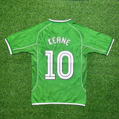 Maillot de football rétro vert Robbie Keane Irlande 2000/2002