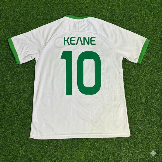 Robbie Keane 10- Ireland Vintage Special Edition White Football Jersey Kit