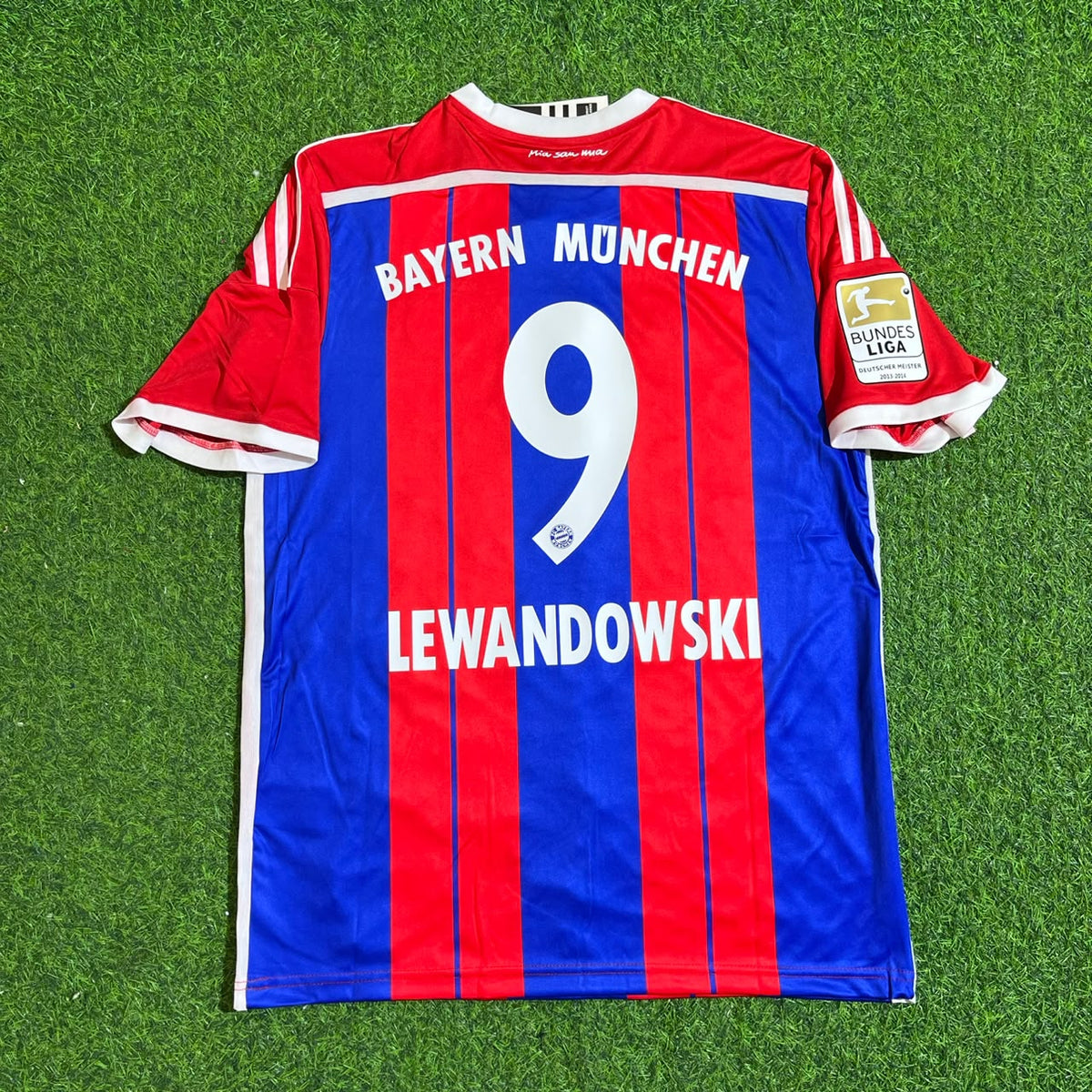 Robert Lewandowski #9 Bayern Munich 2014 2015 Home Retro Patch Jersey