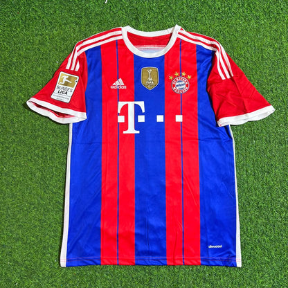 Robert Lewandowski #9 Bayern Munich 2014 2015 Home Retro Patch Jersey