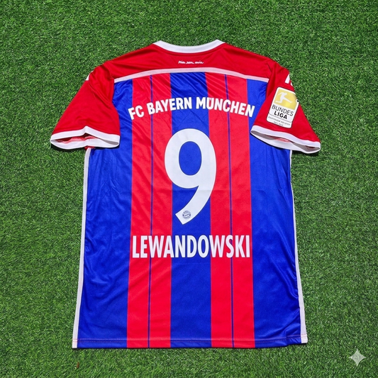 Robert Lewandowski #9 Bayern Munich 2014 2015 Home Retro Patch Jersey