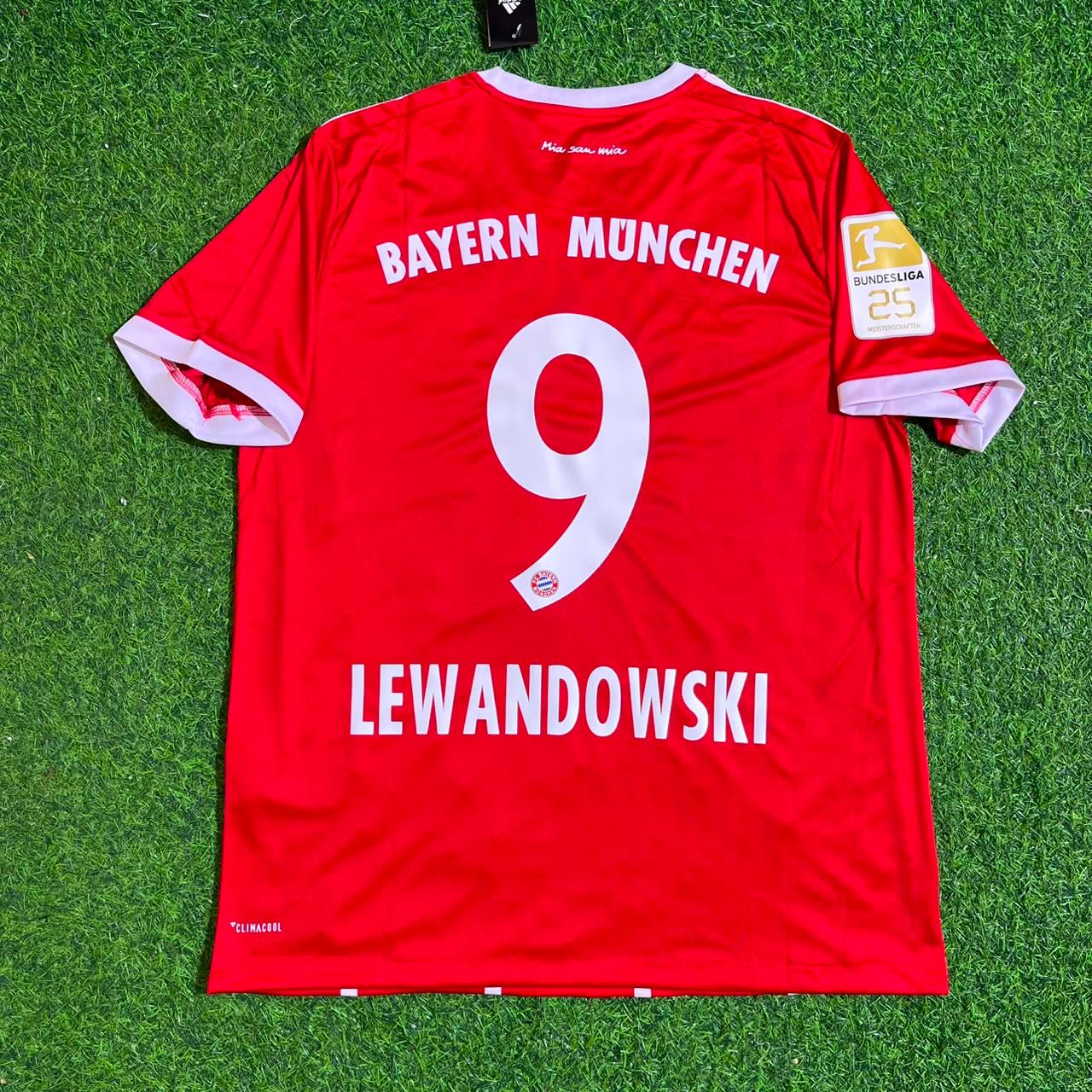 Maillot domicile rétro Robert Lewandowski Bayern Munich 2017-2018